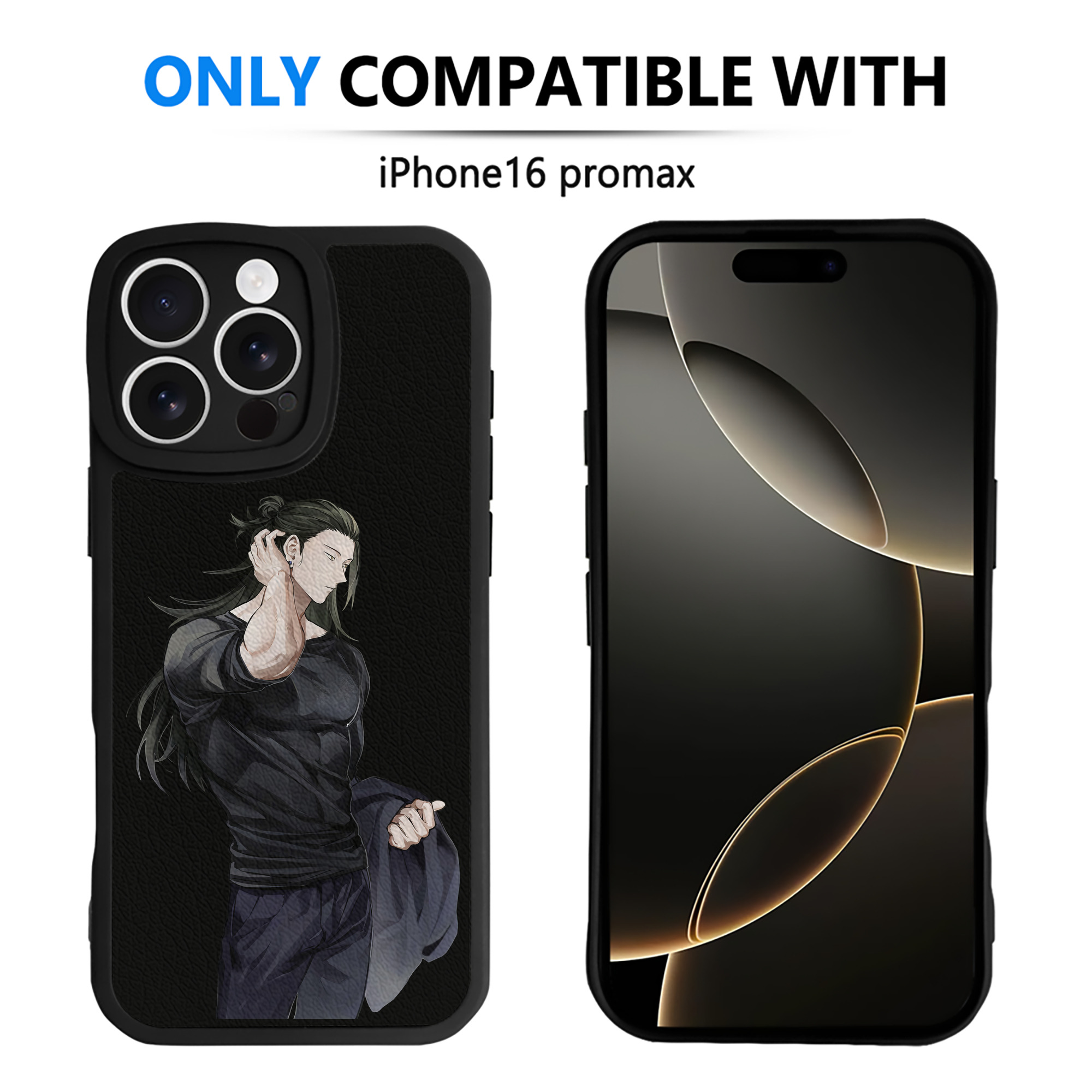 （画像用） 呪術廻戦 Jujutsu Kaisen 【iPhone 16シリーズ対応】シリコンスマホケース（レザー調） 材質：シリコン